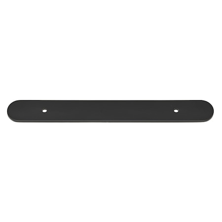 Gliderite Hardware 8-1/2 in. Matte Black Rounded Back Plate 6-1/4 in. Center to Center - 9343-160-MB 9343-160-MB-1